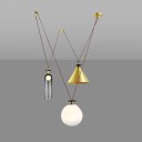 Roll & Hill - Shape Up 3-Piece Chandelier Gold